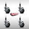 Service Caster 3'' SS Soft Rubber Swivel 1'' Expanding Stem Caster Set with Brake, 4PK SCC-SSEX20S314-SRS-TLB-1-4 - alternate 4